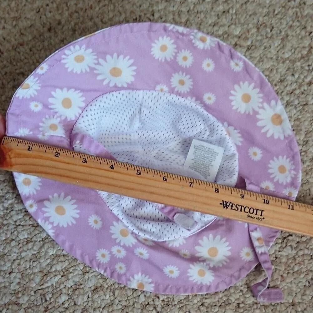 Tahari baby purple floral Sun Hat - 12M